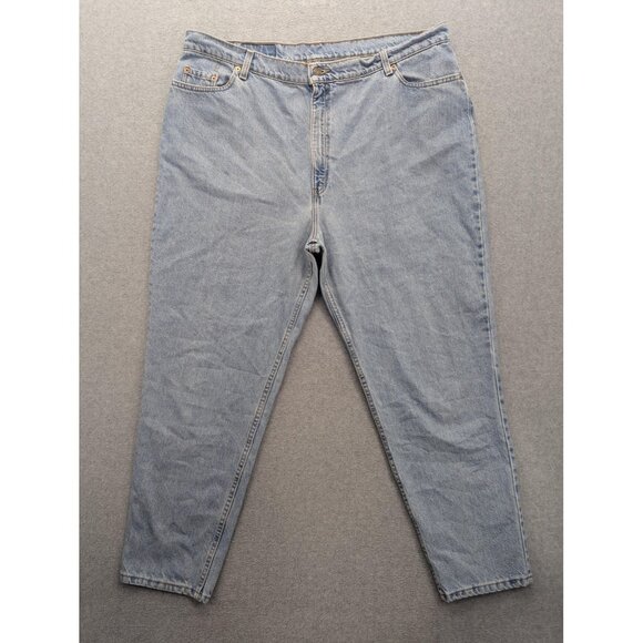 VINTAGE Levi's 522 Jeans Womens 24 Short Light Wash Tapered High Rise USA 90s - Picture 1 of 15